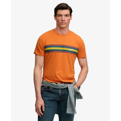 T-shirt Outdoor Stripe Logo Coupe Décontractée SUPERDRY