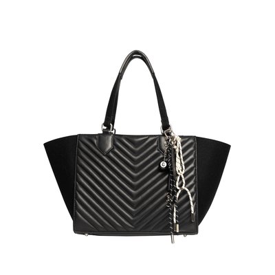 Cabas 1440 mix flanelle et cuir Taille L IKKS