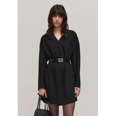 Robe housse col V manches longues, courtes, gallon IKKS