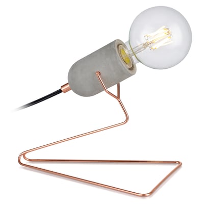 Lampe de bureau industrielle en béton et métal, Rose Doré TEAMSON HOME