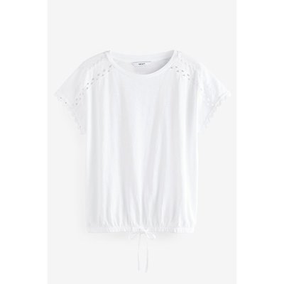 T-shirt dentelle manches courtes ourlet boule NEXT