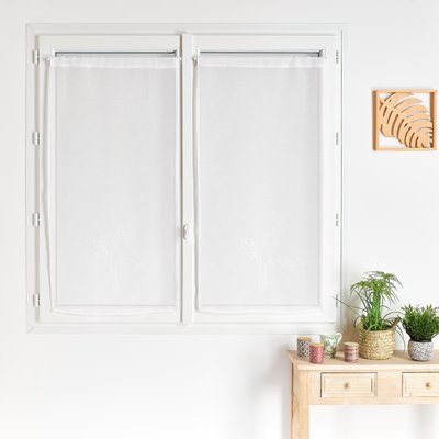 Paire voilages motif feuilles bananes HOME MAISON