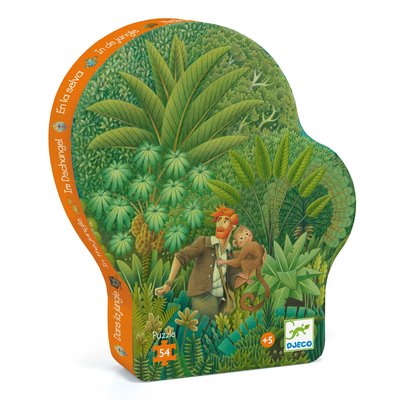 Puzzle silhouette Dans la jungle 54 pièces DJECO