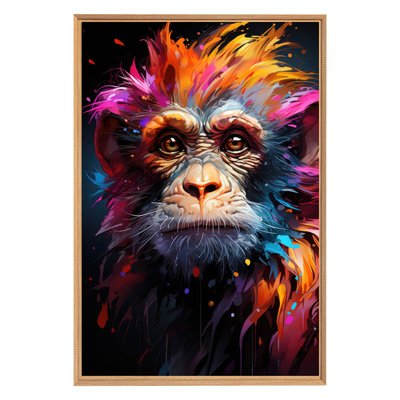 Tableau Mural Encadré Singe Vibrant ANIMAUX CEANOTHE