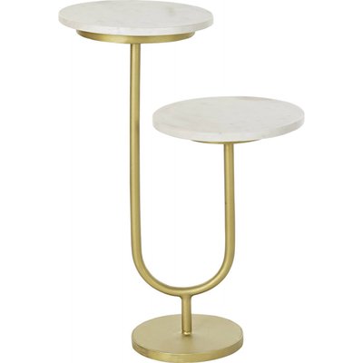 Table d'appoint marbre et métal, Glam RECOLLECTION