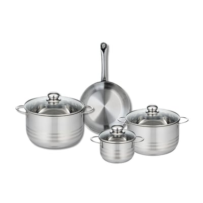 Batterie 1 poêle 24cm + 3 faitouts 14/20/24cm PROFI BRILLANT ELO