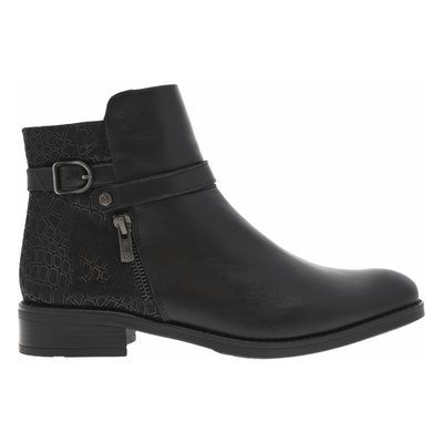Boots FEMME DORKING en cuir noires et à zip - Taille 37 DORKING