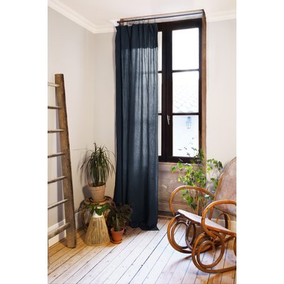 Rideau ajustable + 8 anneaux pince collection Gaia EDEN