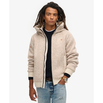 Bomber à capuche en maille contrecollée SUPERDRY