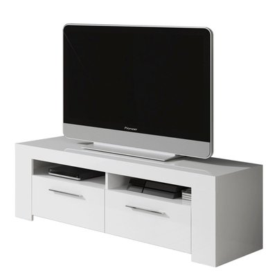 Meuble TV avec 2 portes et 2 niches de rangement Ambit - L120 cm CALICOSY