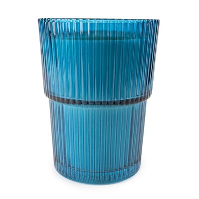 Large Garden Blooms Ridged Glass Candle SO'HOME