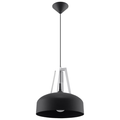 Suspension Acier Noir/Blanc E27 1 Casco EDEN