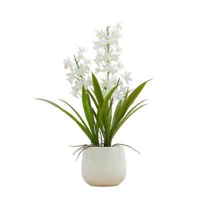 106cm Artificial Potted Fern in Cement Pot SO'HOME
