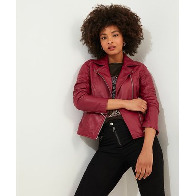 Blouson biker rouge femme La Redoute