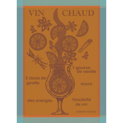 Torchon pur coton Vin chaud GARNIER THIEBAUT