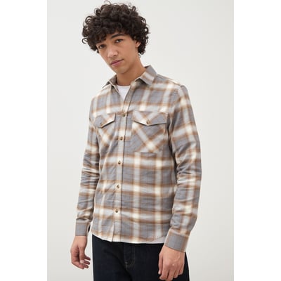 Chemise à carreaux col américain BONOBO