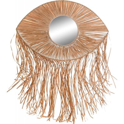 Miroir mural en fibre naturelle design RECOLLECTION