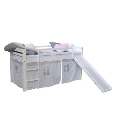 Lit mi-haut 90x200 étoiles avec matelas HOMESTYLE4U