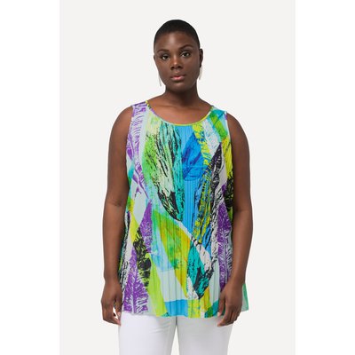 Blouse plissée collection Classic. Col rond ULLA POPKEN