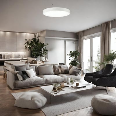 Plafonnier    lumière froide  HALO IDEAL LUX