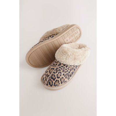 Chaussons mules en daim doublés NEXT