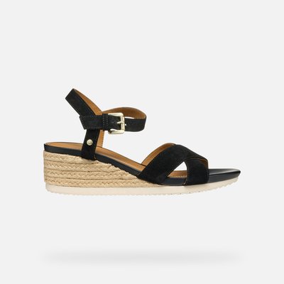 Sandales compensées Ischia Corda, cuir GEOX