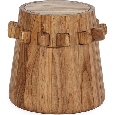 Tabouret bois de cèdre naturel style artisanal élégant RECOLLECTION