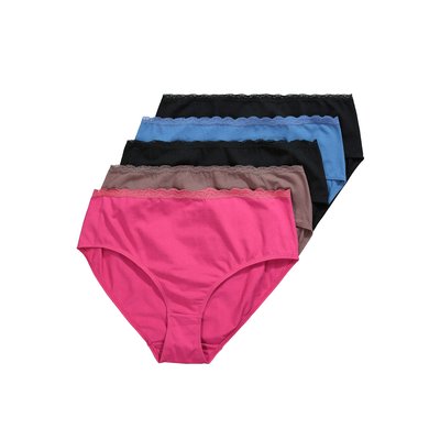 Culottes, lot de 5, ceinture en dentelle ULLA POPKEN