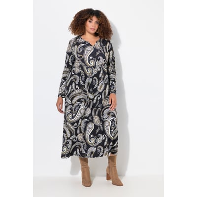 Robe en jersey à col tunisien et manches ULLA POPKEN