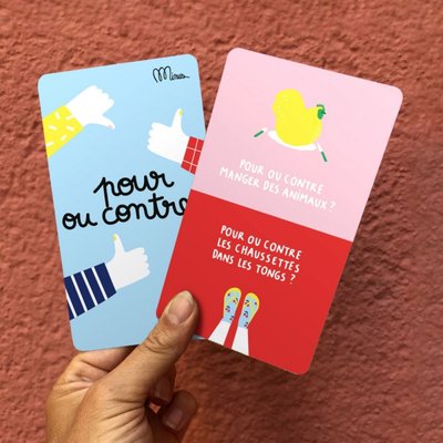 Jeu de cartes Pour ou contre ? MINUS EDITIONS