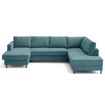 Canapé d'Angle Convertible en Tissu velours relief 7 places - JAKE LISA DESIGN