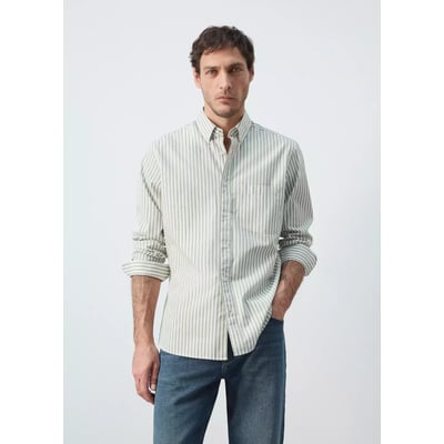 Chemise regular-fit 100 % coton rayures MANGO MAN