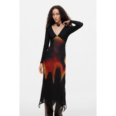 Robe midi à manches longues DESIGUAL