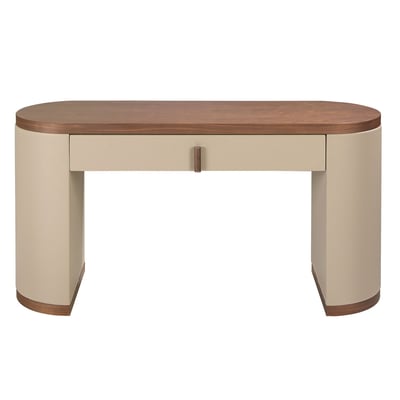 Coiffeuse en similicuir, noyer et bois recouvert de similicuir ANGEL CERDA