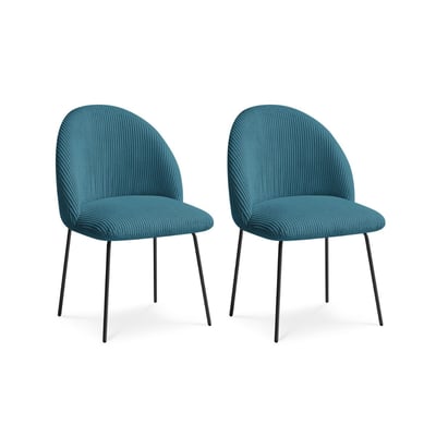 Lot de 2 chaises velours côtelé, LALIE BOBOCHIC