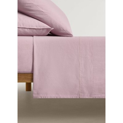 Drap plat enfant en coton lavé double surpiqûre lit 90 cm MANGO HOME