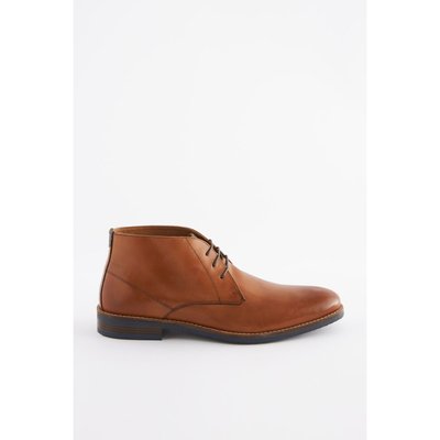 Bottes chukka en cuir à lacets mi-hautes NEXT
