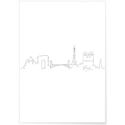 Affiche Line Art Paris L'AFFICHERIE