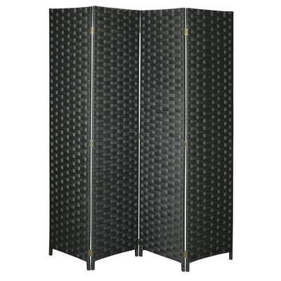 Paravent en nylon noir 4 panneaux AUBRY GASPARD