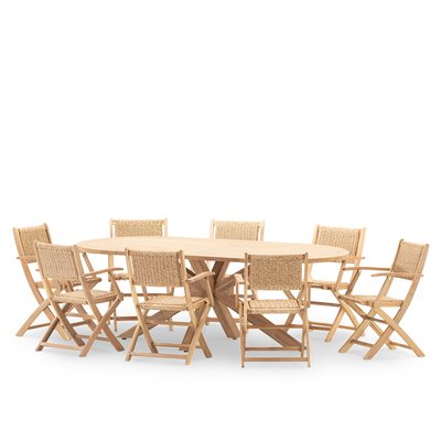 Salon de jardin, 8 chaises, SIENA & SERENA DEFORA HOME