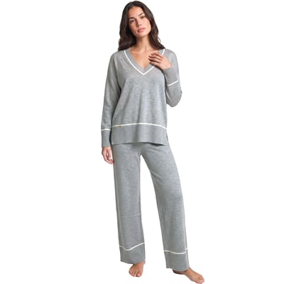 Pyjama pantalon évasé top manches longues col V Misty SELMARK