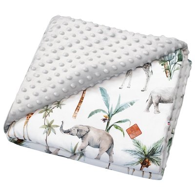 Couverture réversible en minky SAFARI SEVIRA KIDS