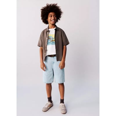 Bermuda en jean baggy MANGO KIDS