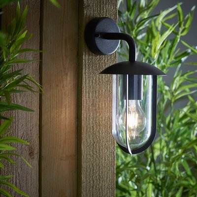 Tempo Black Outdoor Wall Light SO'HOME