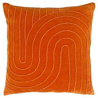 Mangata Pleated Velvet Filled Cushion 45x45cm FURN.
