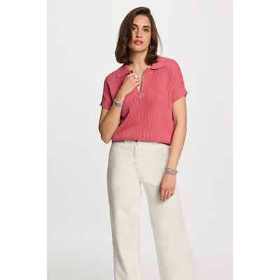 Pull col polo zippé MORGAN