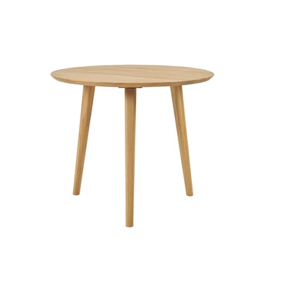 Table à manger ronde en bois clair chêne massif D90 cm OKSANA MILIBOO