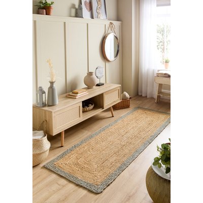 Contrast Border Jute Indoor/Outdoor Runner SO'HOME