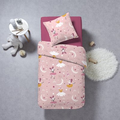 Parure housse de couette enfant + taie coton, Ballerine Multico C DESIGN HOME TEXTILE