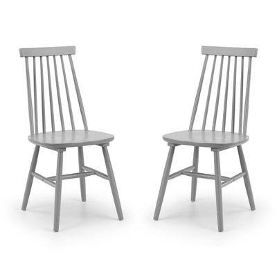 Mondrich Spindle Back Solid Wood Dining Chairs (Set of 2) SO'HOME
